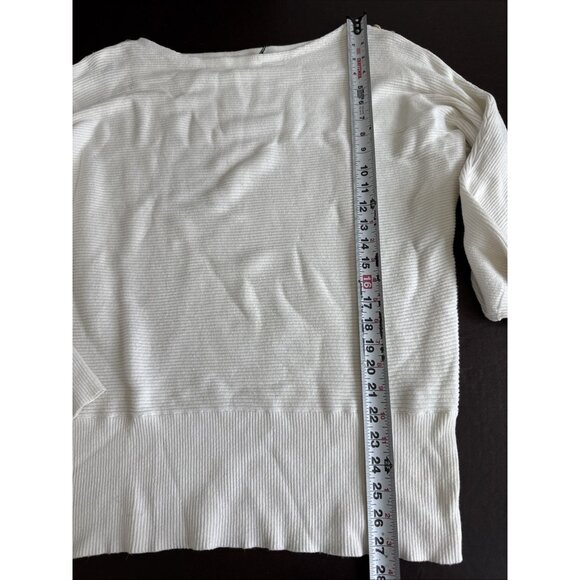 Ralph Lauren Women's Ribbed Ivory Sweater W/Gold Button Detail L - Picture 6 of 8